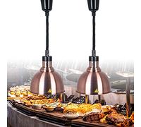VFDZ Lampe Chauffante pour Restaurant, Télescopique Chauffe Plat Buffet, Bronze Rouge (2pcs)