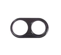 VFEBTSD Autocollant en fibre de carbone ABS chromé pour interrupteur de phare compatible avec les accessoires de voiture Maserati Levante (fibre de carbone)