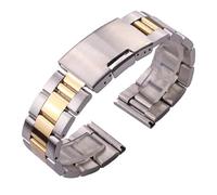 VFEBTSD Bracelet de montre 18 20 22 24 mm en acier inoxydable massif argenté doré noir extrémité droite bracelets de montres accessoires, 24mm, Acétate, Pas de gemme