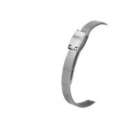 VFEBTSD Bracelet de montre-bracelet en acier inoxydable petite taille for femme, chaîne métal(Black Yellow,8mm)