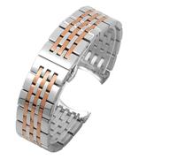 VFEBTSD Bracelet de montre compatible avec Tissot 1853, bracelet en acier inoxydable T41 T006/T099/T085, chaîne for hommes et femmes, 20, 21 22 mm(Silver rose gold,18mm)