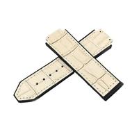 VFEBTSD Bracelet de montre de rechange en cuir compatible avec Hublot Series Fashion Men Women Silicone Leather Sport Watch Bracelet 19 mm x 25 mm, ROSEGOLD BUCKLE_19MM-25MM