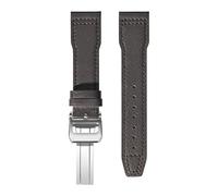 VFEBTSD Bracelet de montre de rechange en cuir de vachette souple compatible avec IWC Pilot's Mark - Boucle pliable - Pour homme et femme, 21mm