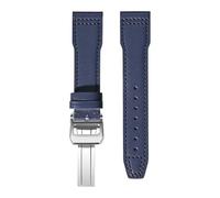 VFEBTSD Bracelet de montre de rechange en cuir de vachette souple compatible avec IWC Pilot's Mark - Boucle pliable - Pour homme et femme, 22mm