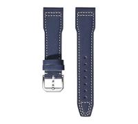 VFEBTSD Bracelet de montre de rechange en cuir de vachette souple compatible avec IWC Pilot's Mark - Boucle pliable - Pour homme et femme, 21mm