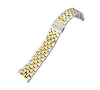 VFEBTSD Bracelet de montre en acier inoxydable 316L 22 mm, compatible avec les bracelets MiDo BARONCELLI M8690.3, .4 et, métal massif(Silver Gold)
