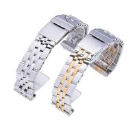 VFEBTSD Bracelet de montre en acier inoxydable compatible avec Breitling A49350 AB042011, 18, 20, 22, 24 mm, bracelet métal massif argenté et doré for homme(Silver,20mm)