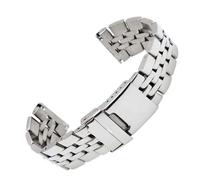 VFEBTSD Bracelet de montre en acier inoxydable massif de haute qualité, 22 mm, 24 mm, compatible avec la chaîne de montre Breitling Super Ocean Blackbird Precision Steel Strap(Silver,22mm)