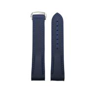 VFEBTSD Bracelet de montre en caoutchouc de nylon 20 mm 21 mm compatible avec Omega compatible avec Seamaster 300 Planet Ocean 600 Boucle pliable Bleu, Without Buckle