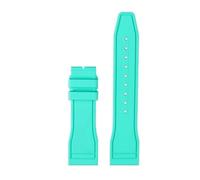 VFEBTSD Bracelet de montre en caoutchouc fluoré 20 mm 21 mm 22 mm compatible avec IWC Pilot AMG Petronas Green Mark 18 Bracelet de montre en silicone à dégagement rapide(Green-no clasp,21mm)