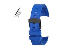 VFEBTSD Bracelet de montre en caoutchouc fluoré compatible avec Omega Hippocampus 300 Super Butterfly Fly pour Rolex Longines Comcas 21 mm pour homme, 21mm, Acétate, Pas de pierre précieuse