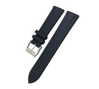 VFEBTSD Bracelet de montre en caoutchouc fluoré naturel souple et étanche (19 mm, 20, 21, 22 mm), compatible avec les montres IWC Big Pilot's Top Tissot Seiko(Black,21MM_ROSE BUCKLE)