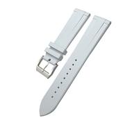 VFEBTSD Bracelet de montre en caoutchouc fluoré naturel souple et étanche (19 mm, 20, 21, 22 mm), compatible avec les montres IWC Big Pilot's Top Tissot Seiko(White,19MM_SILVER BUCKLE)