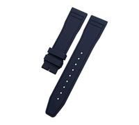 VFEBTSD Bracelet de montre en caoutchouc fluoré orange et bleu 20 mm, 21, 22, compatible avec les montres IWC Pilot Portofino TOP Series (IW388114 IW388108)(Dark Blue,20MM_GOLD BUCKLE 1)