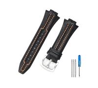 VFEBTSD Bracelet de montre en cuir compatible avec Seiko Sportura SNL029P2 SNL021P1 SNA595P2 SNL017P1 Bracelet de montre 15 x 27 mm, 27x15mm