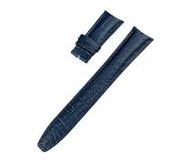 VFEBTSD Bracelet de montre en cuir crocodile 20 mm, 21, 22, compatible avec IWC Portugues Pilot, noir, bleu, marron(Blue,20MM_NO BUCKLE)