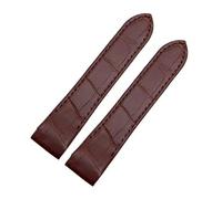 VFEBTSD Bracelet de montre en cuir imperméable qualité supérieure, compatible avec les montres Cartier Santos 100, bracelet à boucle déployante for hommes et femmes, 20 mm 23(Brown no buckle,20mm)