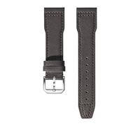 VFEBTSD Bracelet de montre en cuir vache souple compatible avec la IWC Pilot's Mark à boucle déployante for homme et femme(Dark brown Pin buckl,21mm)