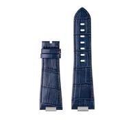 VFEBTSD Bracelet de montre en cuir véritable avec extrémité en acier compatible avec Tissot PRX Series T137.407/410 Super Player Bracelet Bleu, taille unique