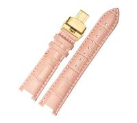 VFEBTSD Bracelet de montre en cuir véritable compatible avec Tissot Tianwang Folli Follie Michael Kors MK Mk5774 for hommes et femmes, bracelet de montre à encoche 16 18 mm(Pink,20mm-12mm)