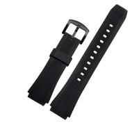 VFEBTSD Bracelet de montre en résine noire for homme, compatible avec CASIO Edifice 5119 EF-552 EF-552D, 25 x 20 mm, bracelet caoutchouc étanche à ouverture convexe, silicone(Black black)