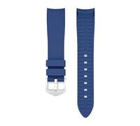 VFEBTSD Bracelet de montre en silicone à extrémité incurvée compatible avec Omega X compatible avec Swatch MoonSwatch MoonSwatch Bracelet de rechange étanche en caoutchouc souple, 20 mm