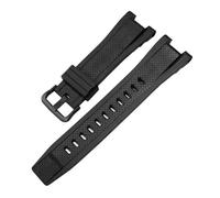 VFEBTSD Bracelet de montre en silicone for homme, compatible avec Casio G-Shock GST-S100, S110, S210, S300, W300, B100, 26-14 mm(Black-black)