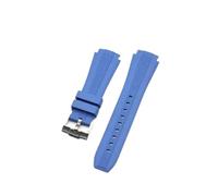 VFEBTSD Bracelet de montre en silicone liquide tissé, compatible avec les bracelets Omega Swatch Joint Planet Series, 20 mm(Blue Pink)