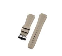 VFEBTSD Bracelet de montre en silicone liquide tissé, compatible avec les bracelets Omega Swatch Joint Planet Series, 20 mm(WHITE BLACK)