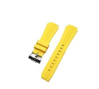 VFEBTSD Bracelet de montre en silicone liquide tissé, compatible avec les bracelets Omega Swatch Joint Planet Series, 20 mm(Silver white)