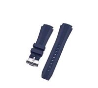 VFEBTSD Bracelet de montre en silicone liquide tissé, compatible avec les bracelets Omega Swatch Joint Planet Series, 20 mm(GREEN BLUE)