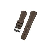 VFEBTSD Bracelet de montre en silicone liquide tissé, compatible avec les bracelets Omega Swatch Joint Planet Series, 20 mm(Beige)