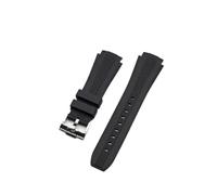 VFEBTSD Bracelet de montre en silicone liquide tissé, compatible avec les bracelets Omega Swatch Joint Planet Series, 20 mm(Black Yellow)