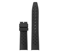 VFEBTSD Bracelet de montre en silicone qualité supérieure, 20 mm, caoutchouc souple et respirant, compatible avec les ceintures Blancpain Fifty Fathoms 5008B. Accessoires(Black no buckle)