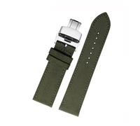VFEBTSD Bracelet de montre en toile et Nylon, 20mm 22mm, Compatible avec Breitling Seiko SKX007 SKX009 Citizen Water Ghost, Bracelet de montre de sport(Army green-silver B,24mm)