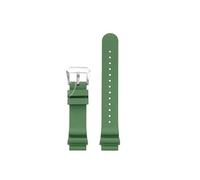 VFEBTSD Bracelet de montre extensible en caoutchouc fluoré 20 mm/22 mm for Seiko, compatible avec Water Ghost Abalone, petit calibre, SRP601J1, SRPB53(Green-silver,20mm)