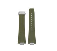 VFEBTSD Bracelet de montre for homme 12 mm compatible avec Tissot PRX T137.407 T137.410 Super Player, bracelet tendance en caoutchouc et silicone à dégagement rapide(Green Silver)