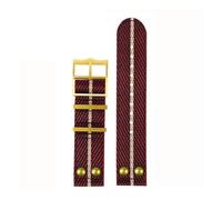 VFEBTSD Bracelet de montre rétro en nylon avec rivets pour montre Tudor Bronze Cuivre Fleur Étanche Noir Bouclier Doré 22 mm, 22mm, Acétate, Pas de gemme