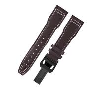 VFEBTSD Bracelet de montre universel en cuir véritable compatible avec IWC Spitfire Pilot Little Prince Mark 18 20 mm 21 mm Marron Noir, 21mm