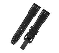 VFEBTSD Bracelet de montre universel en cuir véritable compatible avec IWC Spitfire Pilot Little Prince Mark 18 20 mm 21 mm Marron Noir, 20 mm