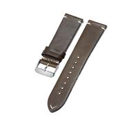 VFEBTSD Bracelet de montre vintage en cuir ciré à l'huile, dégagement rapide(Green,18mm)