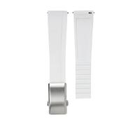 VFEBTSD Bracelet de rechange en silicone liquide à dégagement rapide for hommes et femmes, découper sur mesure, compatible avec Rolex Omega(White,20mm)