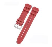 VFEBTSD Bracelet en caoutchouc compatible avec Casio AE-1200WH AQ-S810W MRW-200H Boucle en acier inoxydable 18 mm Bracelet de rechange compatible avec les accessoires de montre AE-1000W, 18mm, Acétate