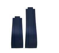 VFEBTSD Bracelet en caoutchouc compatible avec Rolex Daytona Yacht Master Oysterflex 20 mm, 21 mm, 18 mm, 19 mm - Bracelet en silicone avec boucle déployante réglable (bleu, 20 mm, sans boucle)