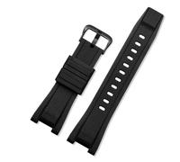 VFEBTSD Bracelet en caoutchouc de silicone compatible avec les montres Casio GST210 GST-W110/S130/B100/S100G/S110/410(Black Black Buckle)