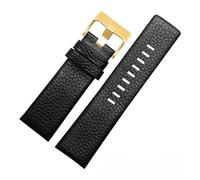 VFEBTSD Bracelet en cuir véritable compatible avec les montres Die-sel DZ7257 DZ4386 1657 1399 1206 4323 7313 7371 - Bracelet noir 22 24 26 28 30 32 mm, 28mm