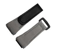 VFEBTSD Bracelet en toile et cuir véritable compatible avec les bracelets nylon Richard Mille(Gray)