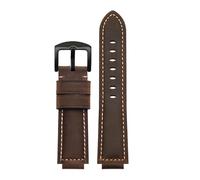 VFEBTSD Bracelet vintage en cuir de vache Crazy Horse compatible avec Maurice Lacroix Aikon Series AI6008 AI6038 ai6058 Bracelet convexe givré, 24mm-13mm