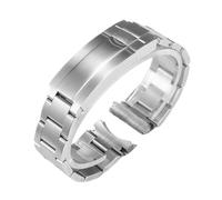 VFEBTSD Bracelets de montre 20 mm et 21 en acier inoxydable 904L compatibles avec Rolex Submariner Daytona for homme, fermoir déployant, solide(Frosted silver,20mm)