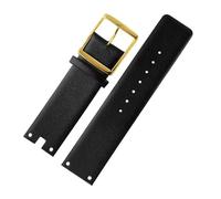VFEBTSD Bracelets de montre compatibles avec les modèles CK K94231 et K9423101, en cuir souple et résistant, for montre Calvin Klein 22 mm, for homme(Black-gold)